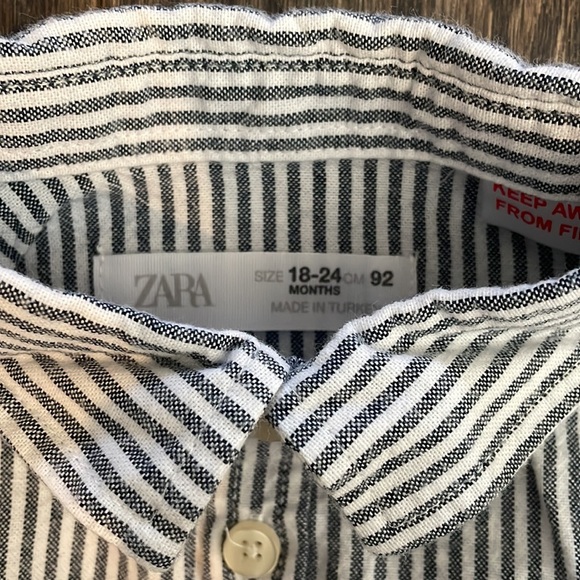 Zara 18-24m Boy Button Shirt - Picture 2 of 3